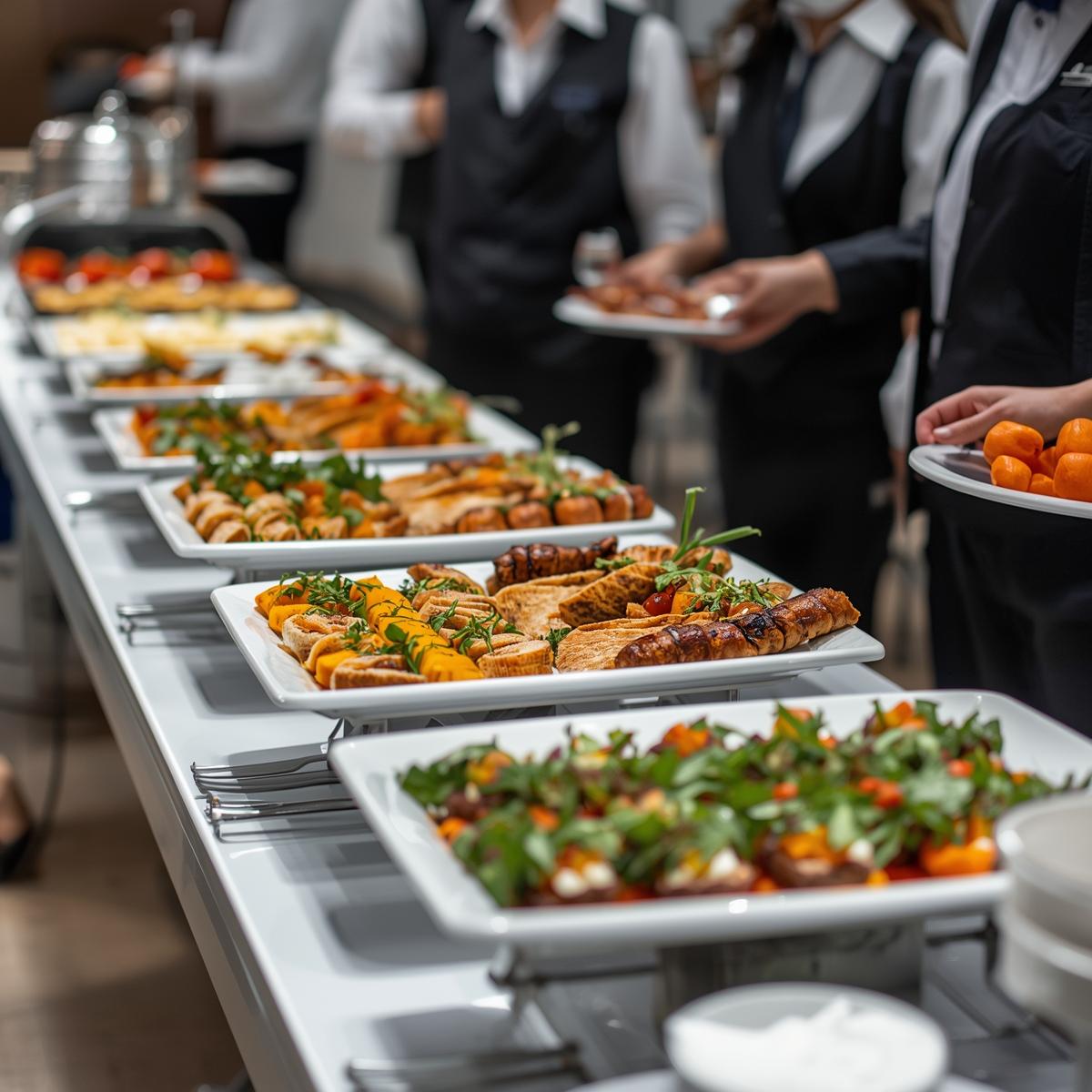 Housewarming catering setup